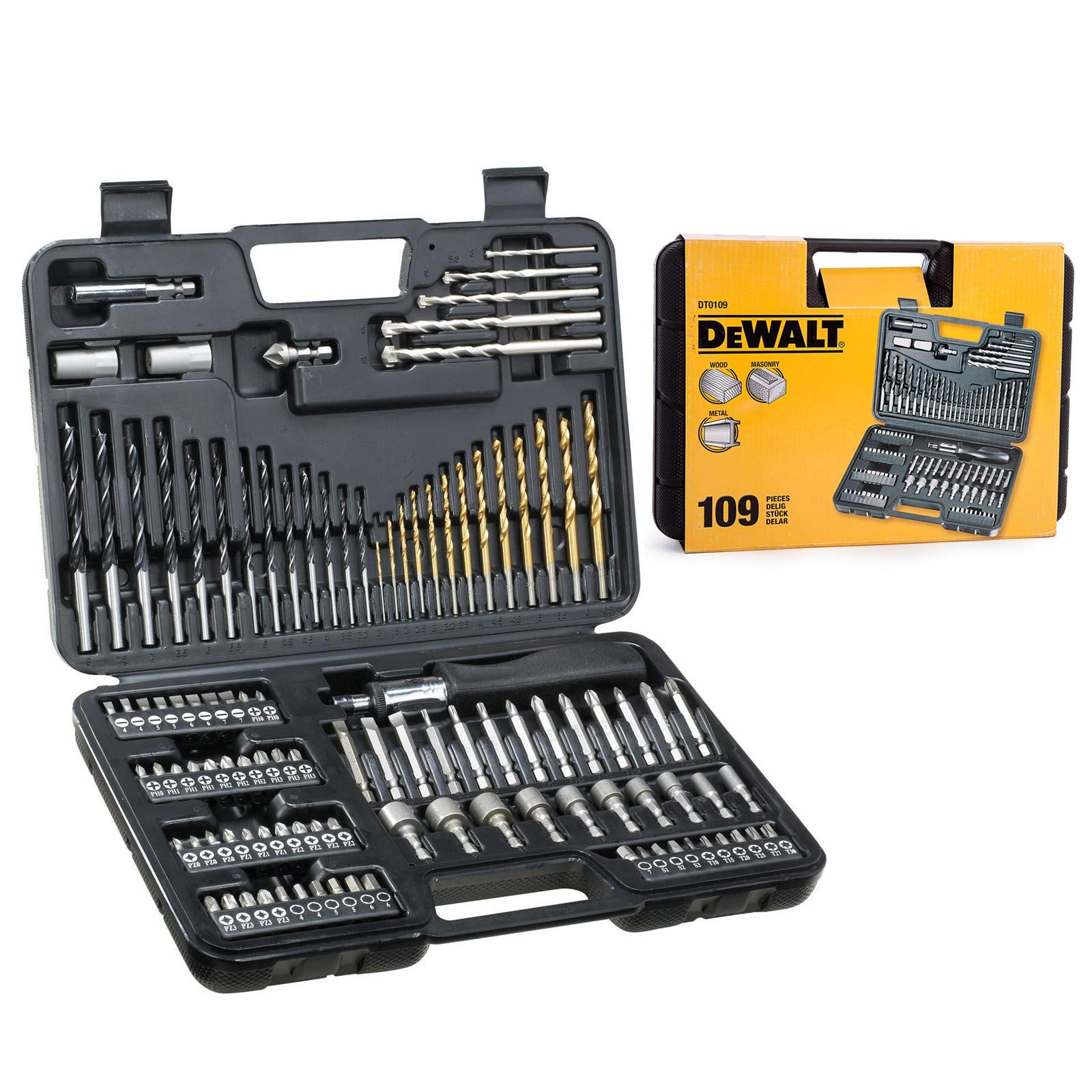 DEWALT DT0109 PARÇA DELME VE VIDALAMA AKSESUAR SETI 109 PARÇA